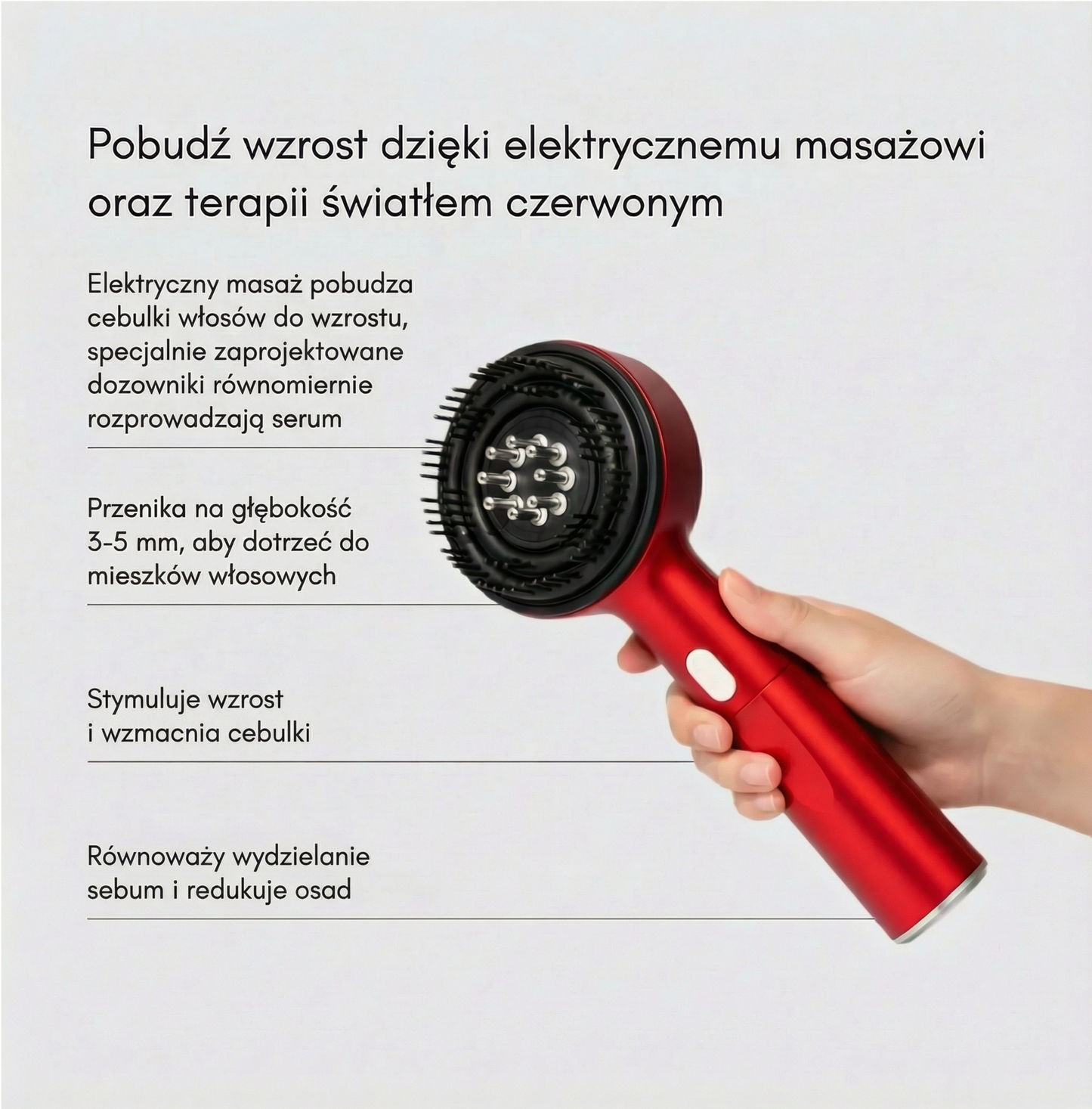 HairPro Clinic Brush™ – Szczotka do masażu skóry głowy, wspomaga wzrost włosów.